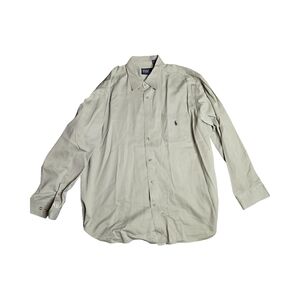 Polo Ralph Lauren Mens Tan Long Sleeve Button Up Shirt Size: XL